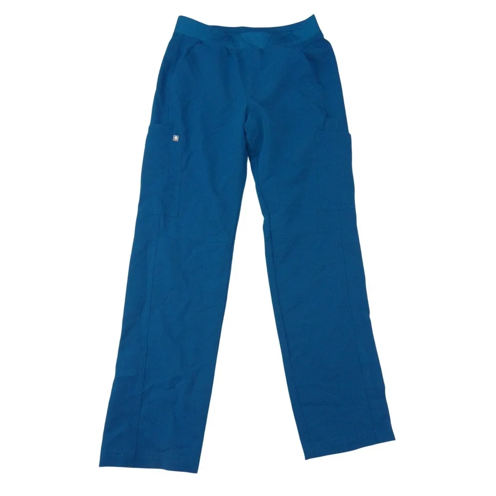 FIGS Axim Cargo Scrub Pants Mens Medium Blue Technical Collection T2001 Workwear